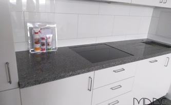 IKEA Küchenzeile mit Granit Arbeitsplatte Padang Cristallo TG 34