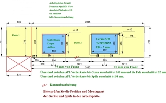 CAD Zeichnung der IKEA Küchenzeile in Köln