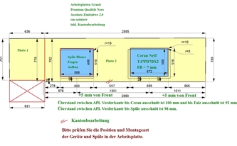 CAD Zeichnung der IKEA Küchenzeile in Köln