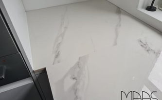 Level Keramik Arbeitsplatte Statuario Michelangelo mit Marmoroptik