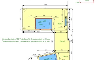 CAD Zeichnung der IKEA Küche in Köln 