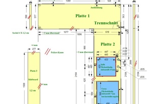 CAD Zeichnung der Küche in Köln