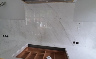 Keramik SapienStone Arbeitsplatte Premium White mit Ausschnitt
