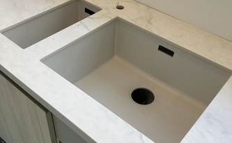 Spüle in der Marazzi Arbeitsplatte Altissimo Marazzi