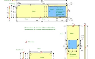 CAD Zeichnung der 3 Quarz Arbeitsplatten