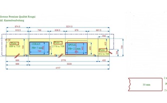 Zeichnung für Silestone Arbeitsplatten