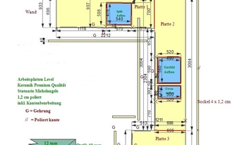CAD Zeichnung der Küche in Königswinter