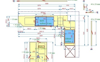 CAD Zeichnung der Küche in Königswinter