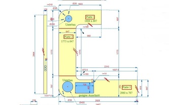 CAD Zeichnung der Bar in Kronberg