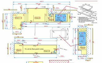 Silestone Arbeitsplatten - Produktionsplan /Zeichnung 