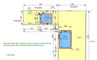 CAD Zeichnung der IKEA Küche in Langerwehe