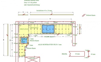 CAD Zeichnung der IKEA Küche in Leichlingen