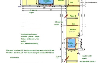 CAD Zeichnung der IKEA Küche in Leipzig