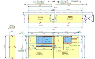 2D Zeichnung der Schiefer Arbeitsplatten Anden Phyllit