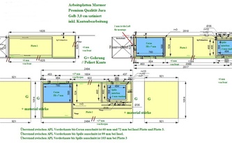CAD Zeichnung der Küche in Lindenberg im Allgäu