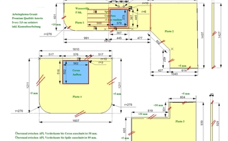 CAD Zeichnung der Küche in Lüdenscheid