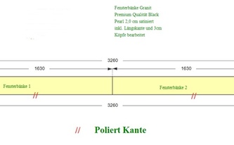 CAD Zeichnung der Fensterbänke