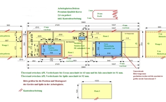 CAD Zeichnung der Küche in Luxemburg