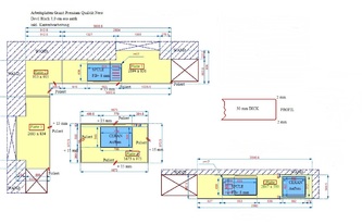 CAD Zeichnung der Granit Arbeitsplatten Nero Devil Black