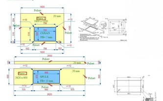 CAD Zeichnung der Caesarstone Arbeitsplatten Black Noir