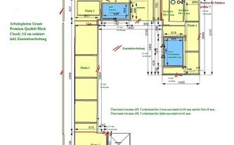 CAD Zeichnung der IKEA Küche in Marburg