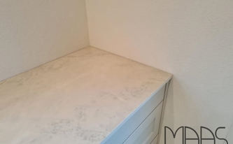 Neolith Arbeitsplatte Everest Sunrise mit 4,5 cm Schürzen
