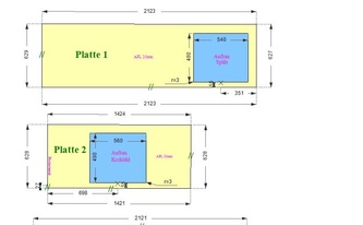 CAD Zeichnung der IKEA Küche in Markt Schwaben