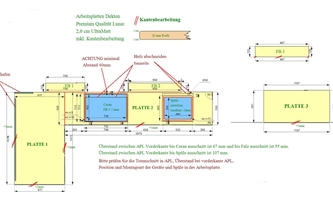 CAD Zeichnung der Küche in Meckenheim