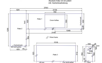 CAD Zeichnung der Küche in Meckenheim