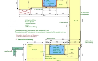 CAD Zeichnung der Küche in Mönchengladbach