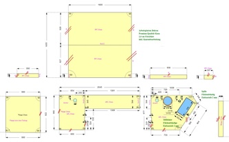 CAD Zeichnung der Outdoor-Grill-Küche