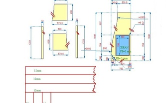 CAD Zeichnung der Silestone Arbeitsplatten Amazon