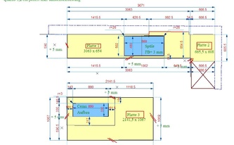 CAD Zeichnung der Level Arbeitsplatten