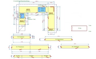 CAD Zeichnug für Granit Arbeitsplatten