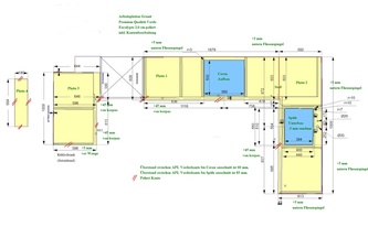 CAD Zeichnung der Küche in München