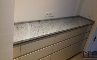 Satinierte Granit Arbeitsplatte Viscont White