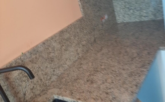 Granit Arbeitsplatten und Rückwände Giallo Vitoria in München montiert