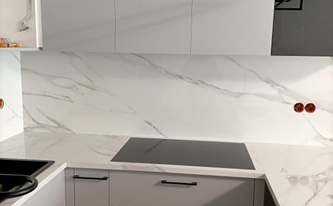 Level Keramik Arbeitsplatte und Rückwand Statuario Michelangelo