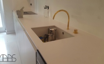 Unterbauspüle in der Silestone Blanco Zeus Extreme Arbeitsplatte