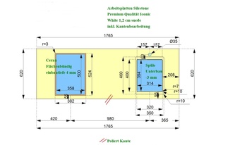 CAD Zeichnung der Miniküche in München