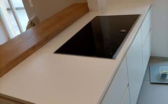 Silestone Arbeitsplatte Ethereal Dusk mit Ceranfeld