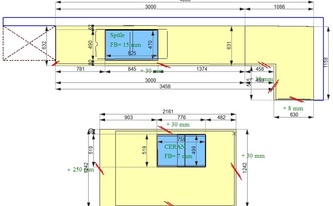 CAD Zeichnung der Küche in Münster