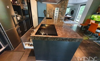 Kücheninsel mit Granit Arbeitsplatte Feratto 