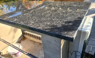 Montage der Granit Arbeitsplatte Steel Grey