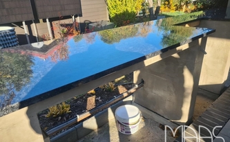 Outdoor-Küche mit Granit Arbeitsplatten Steel Grey