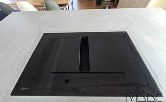 Infinity Arbeitsplatte Concrete Grey mit Ceranfeld