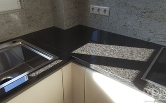 Polierte Granit Arbeitsplatten Black Pearl