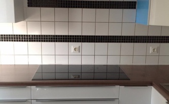 Aufmaß für die neue Granit Arbeitsplatte in Niedernhausen
