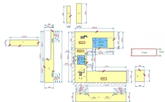CAD Zeichnung der U-förmigen Küche in Nümbrecht
