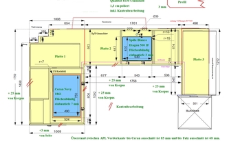 CAD Zeichnung der Küche in Nürnberg